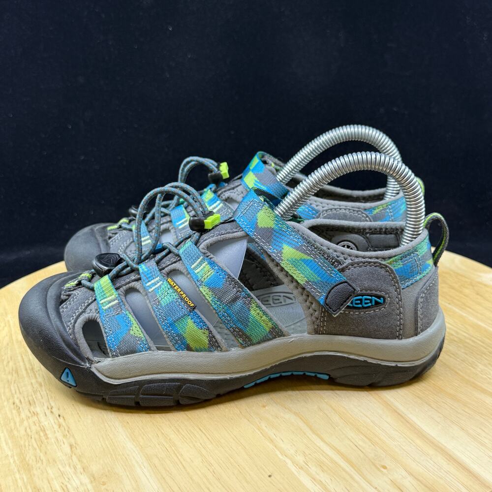 Keen Strap Sport Sandals Shoes Youth Teal Blue/ Green Size 4 Unisex - Picture 7 of 10